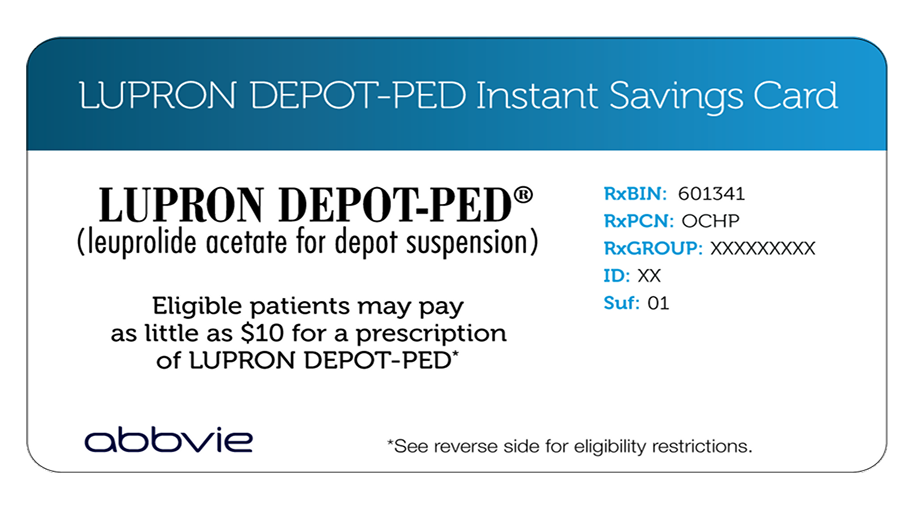LUPRON DEPOT-PED Instant Savings Card