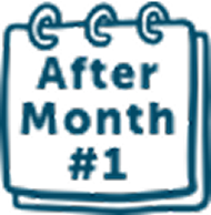 After 1 month calendar icon