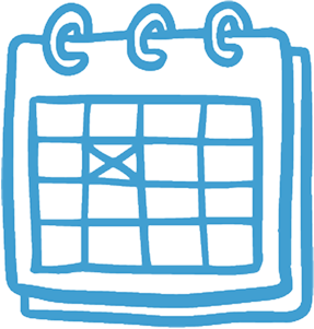 Crossed out day calendar icon